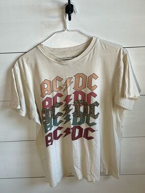 AC/DC Cream Tee